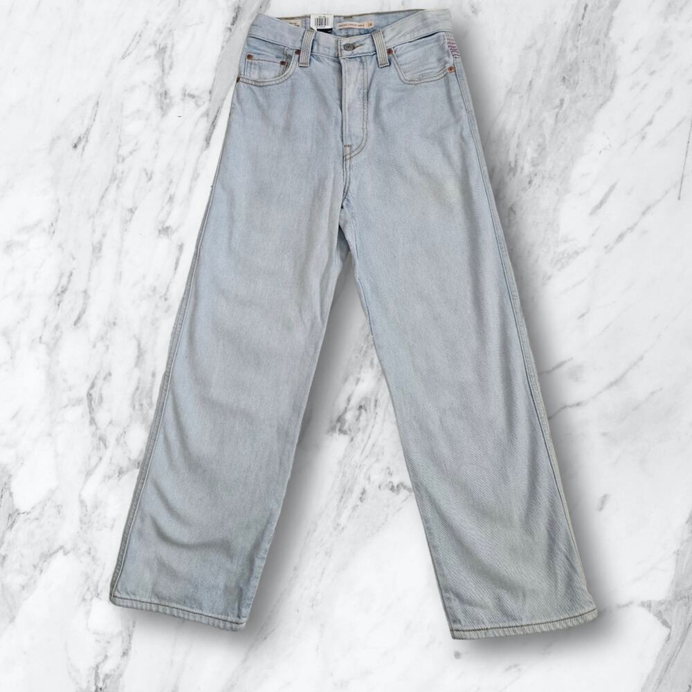 Levi's Ribcage Super High Rise Ankle Straight Light Wash Jeans NWT 26 X 27 - Picture 16 of 16
